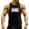 Men's Tank Tops Men's Cotton Sleeveless shirt animal Bodybuilding Workout Tank Tops Muscle Fitness Shirts Male Gym Skull Beast Stringer Vest 230811