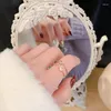 Cluster Rings INS Style Copper Set Zircon Open Ring Light Luxury And Exquisite Butterfly Index Finger For Women Adjustable Designated