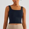 Tenue de yoga Cropité U-Back Top top moyen support moyen de couverture de sweat, soutiens-gorge sport à quatre voies