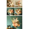 Dekorativa blommor Maskros pion Hybrid Flower Bouquet Artificial Fake Autumn For Wall Home Decor Christmas Wedding Decoration