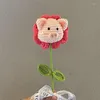 Dekorative Blumen Schwein Häkel Blume handbeschickte künstliche Bouquet hausgemachte DIY Kindertag Geschenk Home Hochzeitdekoration