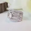 Bagues de cluster IGI 14K Or blanc 1.0CT D Couleur VS1 Emerald Cut CVD Lab Grown Diamond Bijoux Bague de fiançailles