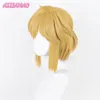 Cosplay Wigs Link Wig Cosplay Twilight Princess Cosplay Blonde Brown Wig Cosplay Anime Wigs Heat Resistant Synthetic Wigs Halloween Wigs 230810