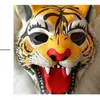 Maschera per animali da peluche Maschera tigre morbida pelliccia di plastica Halloween Maschera per bambini Masquerade Party Attività Cosplay HKD230810