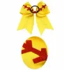 Софтбол ребенок повязка на голову девочка бейсбол для волос gairbands rugby bowknot dovetail складывает хвостики хворителей черлидинг