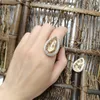 Wedding Rings European and American style drop-shaped natural hair crystal electroplating ring ladies elegant jewelry 230810