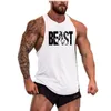 Men's Tank Tops Men's Cotton Sleeveless shirt animal Bodybuilding Workout Tank Tops Muscle Fitness Shirts Male Gym Skull Beast Stringer Vest 230811