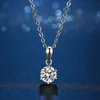 Luxury Tiff fashion brand jewelry S925 Sterling Silver mosang stone square round package sunflower six claw snowflake with Necklace female One Ca Pendant