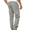 Men's Pants Cargo Soft Casual With Elastic Waist Drawstring Ankle-banded Pockets For Comfortable Commute Outdoor