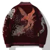 남성용 재킷 PFNW 가을 겨울 중국 중국 스타일 드래곤 자수 빈티지 코트 코튼 패딩 12A4356 230810
