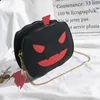 Cross Body Funny Pumpkin Sac Halloween Sac de créneau polyvalent Sac de chaîne de mode mignon Personnalité créative Bag de femme