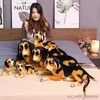 Plushowe zwierzęta 30-90 cm Symulacja Niemieckie pies pluszowe zabawki Piękne lalki dla psów wojskowych wypchany miękki prezent urodzinowy dla dzieci