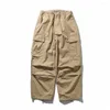 Męskie spodnie Man Fashion Outdoor plisowane luźne swobodne nogawki towar roboczy harajuku streetwear vintage spodni vintage