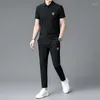 Herren Tracksuits High-End-Boutique besticktes T-Shirt Polo Kurzarm Set 2023 Sommer Fashion Casual Shirt Luxus Kleidung