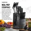 Kitchen Knives Farberware Classic 30PCS Rotating Cutlery Knife Set with Block 230810