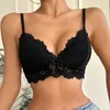 Kvinnors tankar Kvinnor Sexig underkläder Top Bras V-ringning Backless Butterfly Suspender Brassiere Ladies Push Up Intimates Underwear