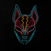 LED Lighted Fox Masks Kitsune Masks With Light Halloween Masquerade Party Cosplay Prop Characters Cosplay Costume Props HKD230810