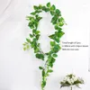 Decorative Flowers Real Touch 180CM Artificial Plants Creeper Greenery Leaves Ivy Vine Home Garden Decor Wall Hanging Garland Plastic Silk