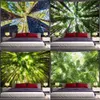 タペストリーカスタマイズ可能な自然の風景ボヘミアンヒッピー美術ルームリビングルームホーム装飾スカイフォレストタペストリーウォールハンギングR230811