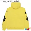 Nya 23SS -mäns hoodies Sweatshirts Yellow Young Thug sp5der Fashion Märke Men Women Star Spider 555555 World Wide Pullovers Hoodie Star