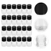 Dinnerware Sets Liquid Sample Bottle Small Clear Bottles Refillable Empty Travel Screws Caps Essential Oil Plastic