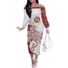 Casual Dresses Hycool Hawaii Women One Shoulder Axel Axless Party Dress Polynesian Tribal Elegant Celebrity Outfit Club Wear