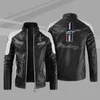 Vestes pour hommes 2023 hiver Mustang veste mode moto fermeture éclair vêtements d'extérieur garder au chaud en cuir homme manteau 4 couleurs 230810