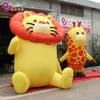 Hurtownia 2,8x1,8x3,5 mln Outdoor Giant Inflatible Animal Garaffe Cartoon Model z Air Blower for Event Reklamy Dekoracja Party Toys Sports