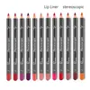 Maquiagem Pudaier Delineador labial Sexy fosco à prova d'água Lipliner Lápis Kit de longa duração batom delineador labial Nu Contour Beauty tool 12 cores / conjunto