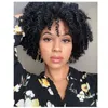 Wholesale cheap afro kinky curly human hair wigs short african american 8inch bob hairstyle glueless machine made wig free shipping