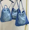 Brand cc jeans ombro bolsas de ombro clássico jeans compras 22 bolsa com bolsas dentro de hardware de cadeia sier 2023 novas bolsas casuais mochilas rucksack 2463