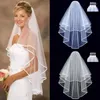 Scarves 1pcs Bridal Veils Simple Short Tulle Wedding Two Layer With Comb Bride For Marriage Accessories