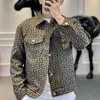 23SS Autumn and winter men's designer denim printed jackets Casual Street Fashion Pockets lapel Men brown loose Women Couple Outwear pluz size 4XL coats