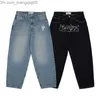 Jeans masculin Y2K Gothic Buggage Jeans masculin 2023 Hot New Harajuku Hip Hop Fashion Punk Rock Street Street Lam Le jambe Street Clothing Z230814