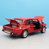 Трансформационные игрушки роботы 1/32 сплав LADA 2106 Toy Car Модель Classic Metal Die-Casting Sound Light Tail Back Toys для коллекции Kids Gift 230811