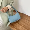 Avondtassen mode dames zwarte onderarm tas retro stevige kleur dames pu lederen handtassen ontwerp luxe meisjes kleine vrouwelijke schouder