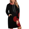 Casual Dresses Stand Out From The Crowd With This Vibrant Retro 70S Simple Flower Long Sleeved Dress Women'S Fashion Print Pocket Ladies