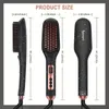 Stylish Hair Straightening Brush - Savani Hair Straightener Comb with Fast Heating Ceramic & Negative Ion Technology!