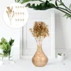 Dekorativa blommor konstgjorda jul guld prydnad faux stjälkar gyllene dekorationer vas glitter