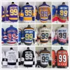 Anpassade män kvinnor ungdom los''angeles'kings nya retro ishockey tröjor 99 Wayne Gretzky Ed Jersey