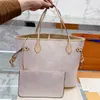 Роскошная дизайнерская сумка сумки сумки для плеча женская сумочка для композитной сумки с большой емкостью кожа вечерняя кошелька для плеча леди тота монеты 2pcs set m40156