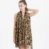 Halsdukar Luxury Wool Poncho Women Designer Leopard Print Pashmina Scarves and Shawls Ladies Winter Neck Warm Wrap Soft Filt Cape 200cm 230811