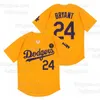 8 24 Bryant KB Black Mamba Dodgers Baseball Jersey All Stitched Name Numberブラックパープルイエローホワイトブルー