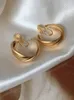 Backs Earrings Summer Retro Circle Mosquito Coil Ear Clip Without Hole Female