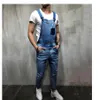 Mäns rippade jeans jumpsuits streetwear nödställda denim overaller för man suspender byxor storlek s-xxxl salopette uomo201t