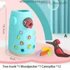 Tire Toys Montessori Preschool Toys Magnetic Woodpecker attraper le ver et le jeu de gibier alimentaire Set Fine Motor Skinching Kindergarten Toy Gifts Z230814