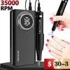 Nail Manicure Set 35000RPM Nail Drill Machine With HD LCD Display Rechargeable Nail Master For Manicure Portable Nail Drill Milling Machine 230811