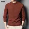 Męskie swetry Kubro SWEATER SWEAT Half-Turtleeck Slim Fit Long Inteved Warm Highend Casual Knitting Base Shirt Autumn Winter Trend Fashion 230811