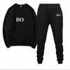 Ontwerper Nieuw tracksuit merk Gedrukte sportkleding Men 20 Kleuren Warm twee stukken Set losse hoodie Sweatshirt broek Sets Hoodie V797#