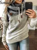 Vintage Hoodies Women 2021 Ny mode Nya hösten Winter Cap Hoods Fleece Ladies Matching Sweatshirt Street Clothing T230811